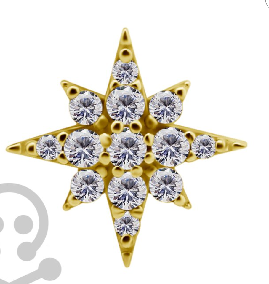 Trust 18k Gemmed Star Frontal