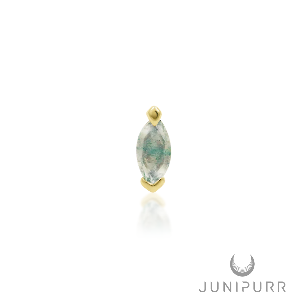 Junipurr Marquise Moss Agate End
