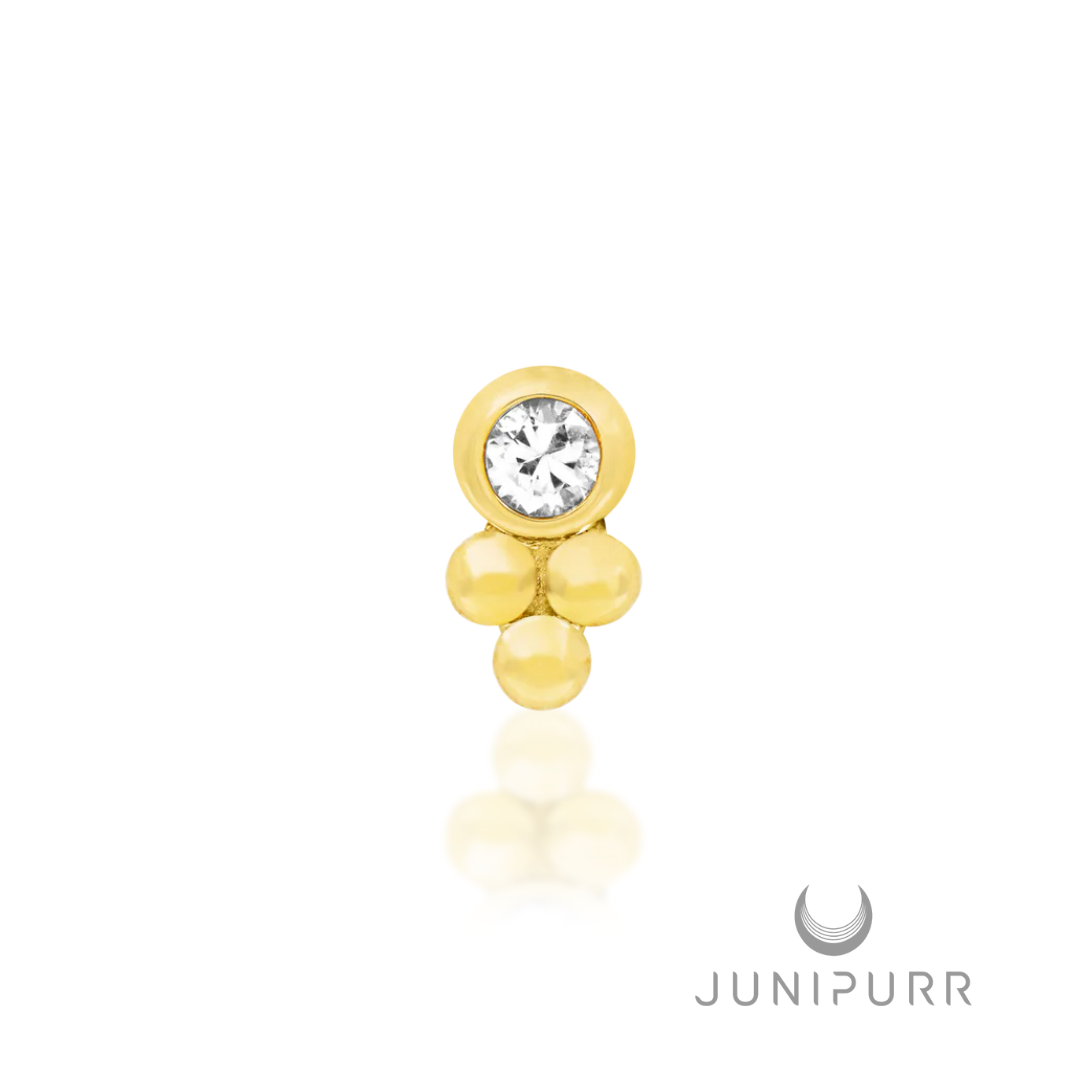 Junipurr Bezelset Tri-bead End