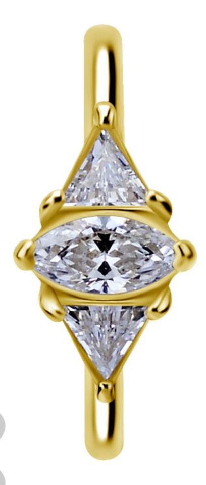 Trust Gold Jewelled Clicker Ring