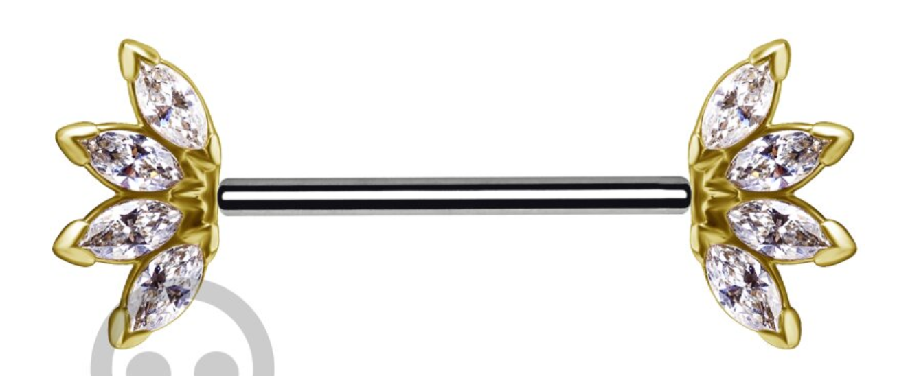 Titan 4 Marquise Fan Nipple Bar