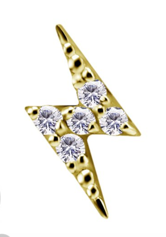 Trust 18k Gemmed Lightning Bolt Frontal