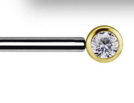 Trust Bezelset CZ Nipple Bar