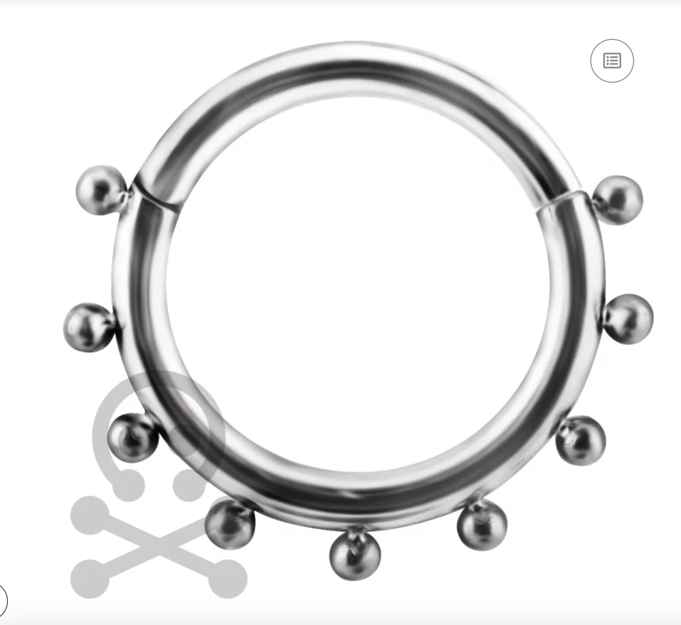 Trust Titanium Beaded Clicker Ring