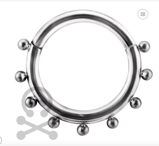 Trust Titanium Beaded Clicker Ring
