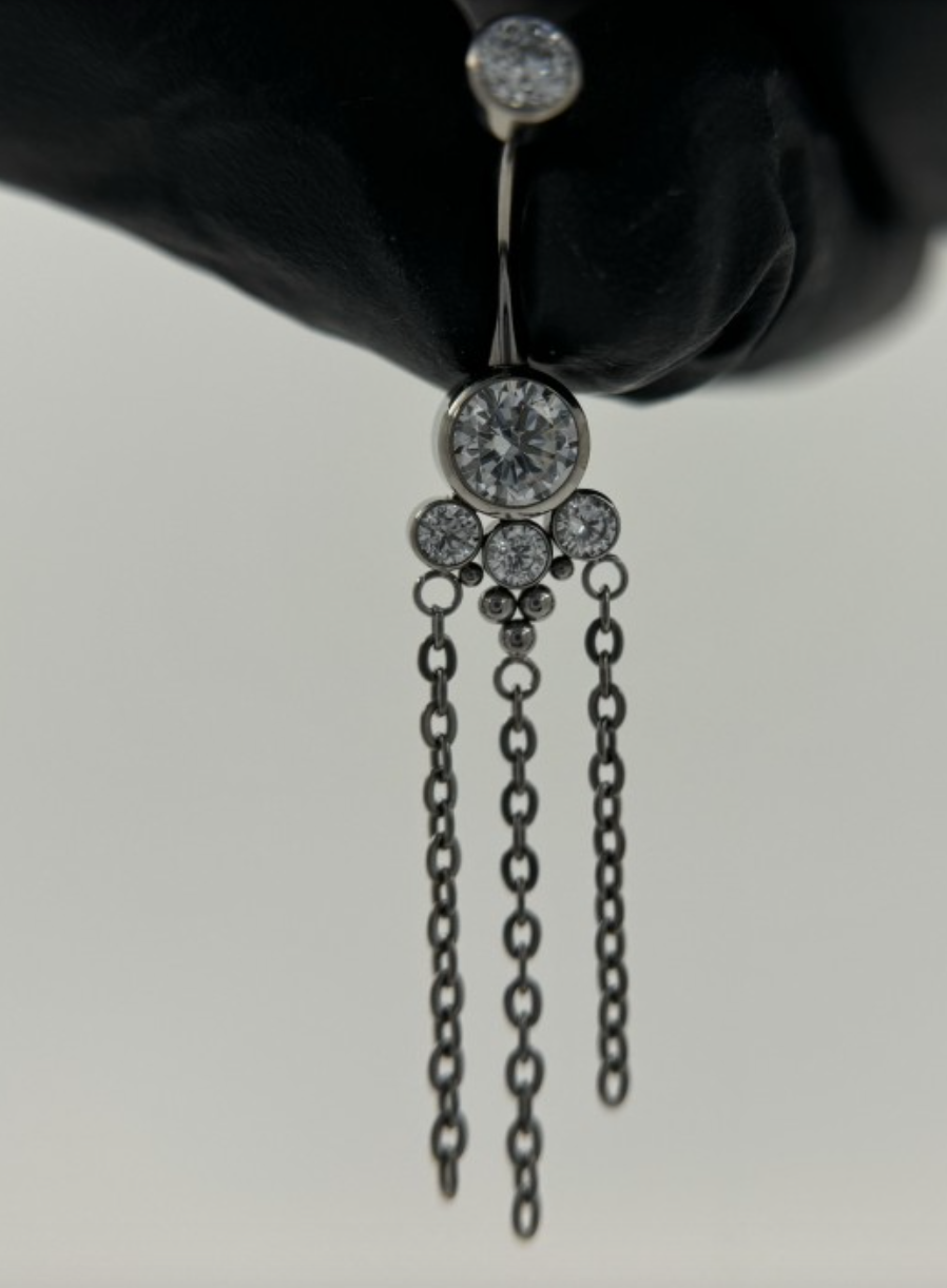 Navel Dangle Chain Bar