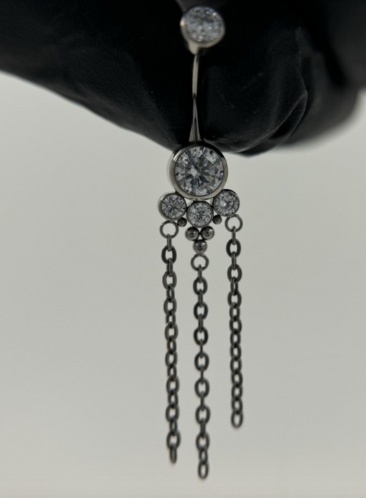 Navel Dangle Chain Bar