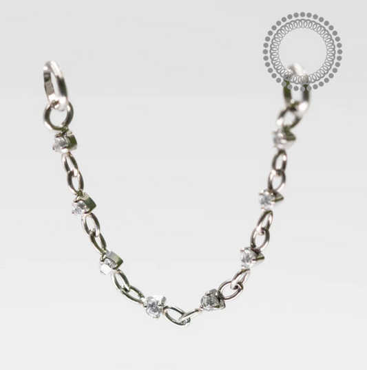 Titanium Chain Attachment with Gems