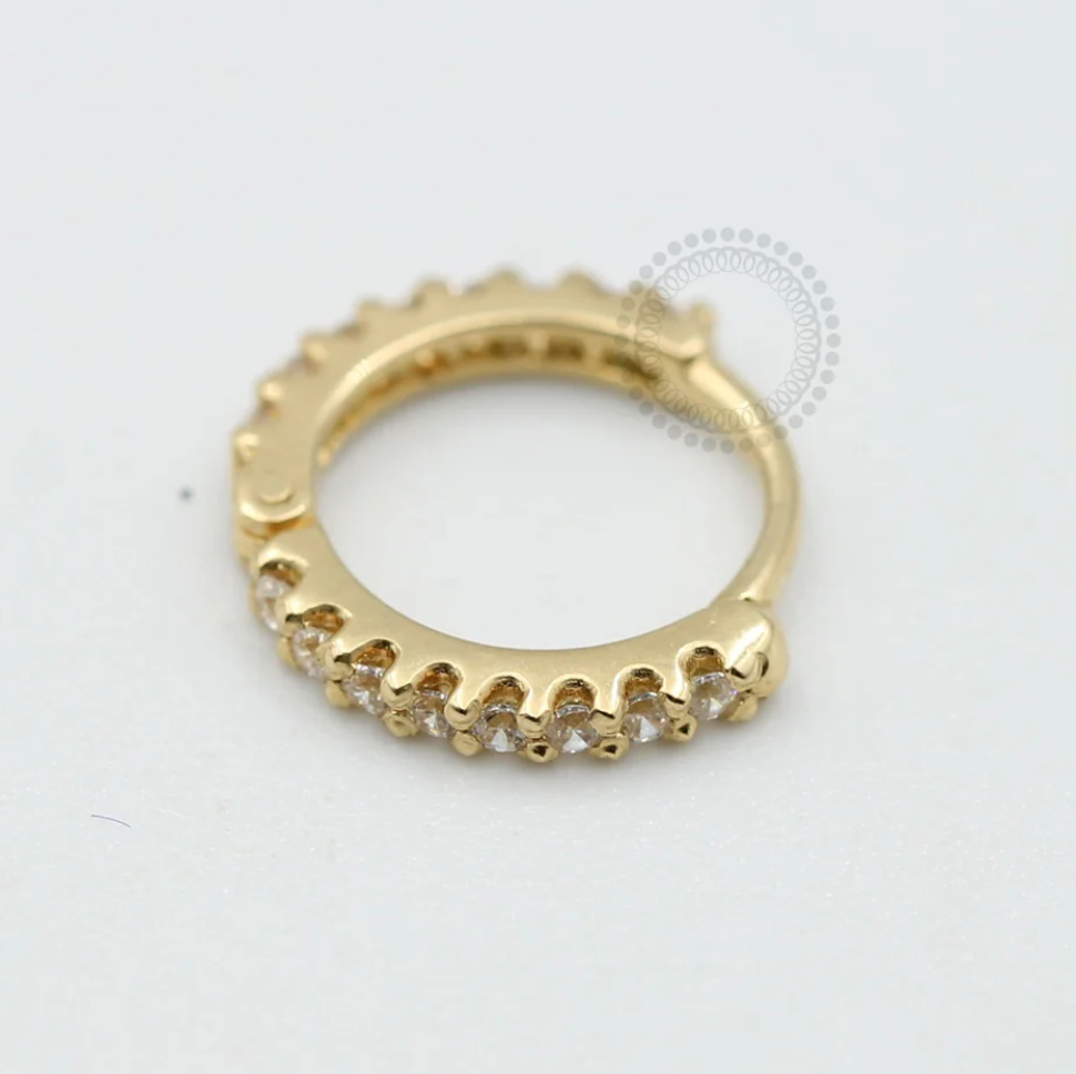 Angel 18K CZ Gem Eternity Clicker Ring