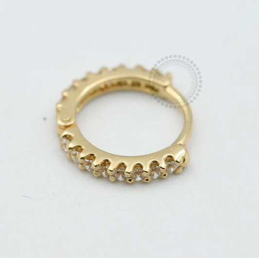 Angel 18K CZ Gem Eternity Clicker Ring