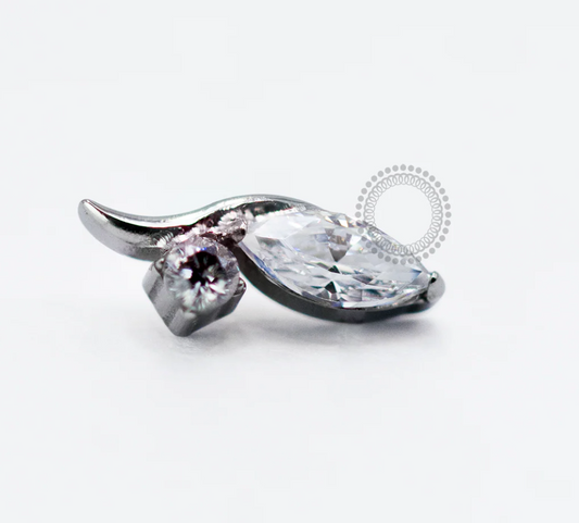 Tulip Marquise CZ Gem End