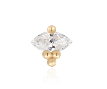 Ember Poppy Marquise CZ Beaded End