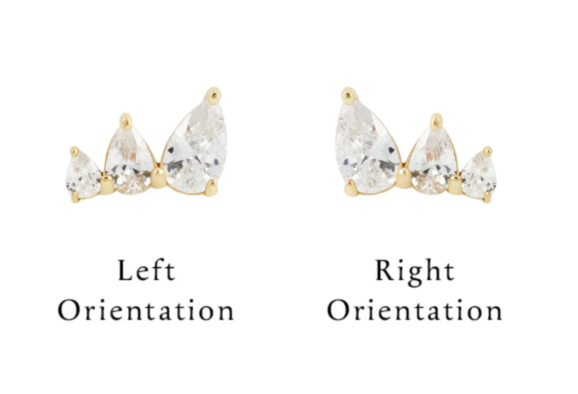 Myriad Pear CZ End Buddha Jewellery Organics