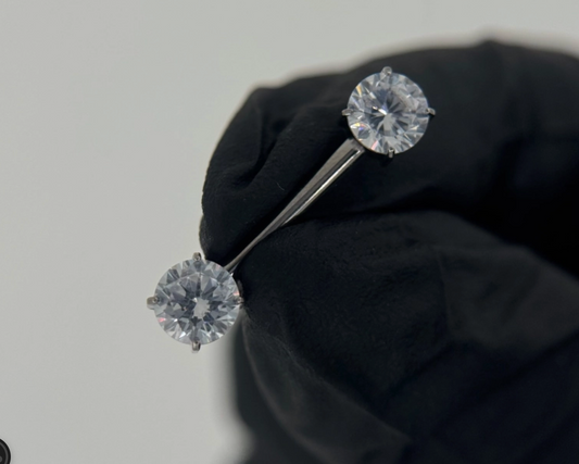 Prong Set Nipple Barbell