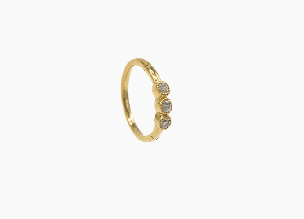 The wild jwls Fine Clicker Ring with Gems
