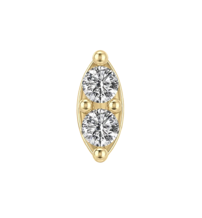 Secret Fauna Twin marquise Double diamond marquise end