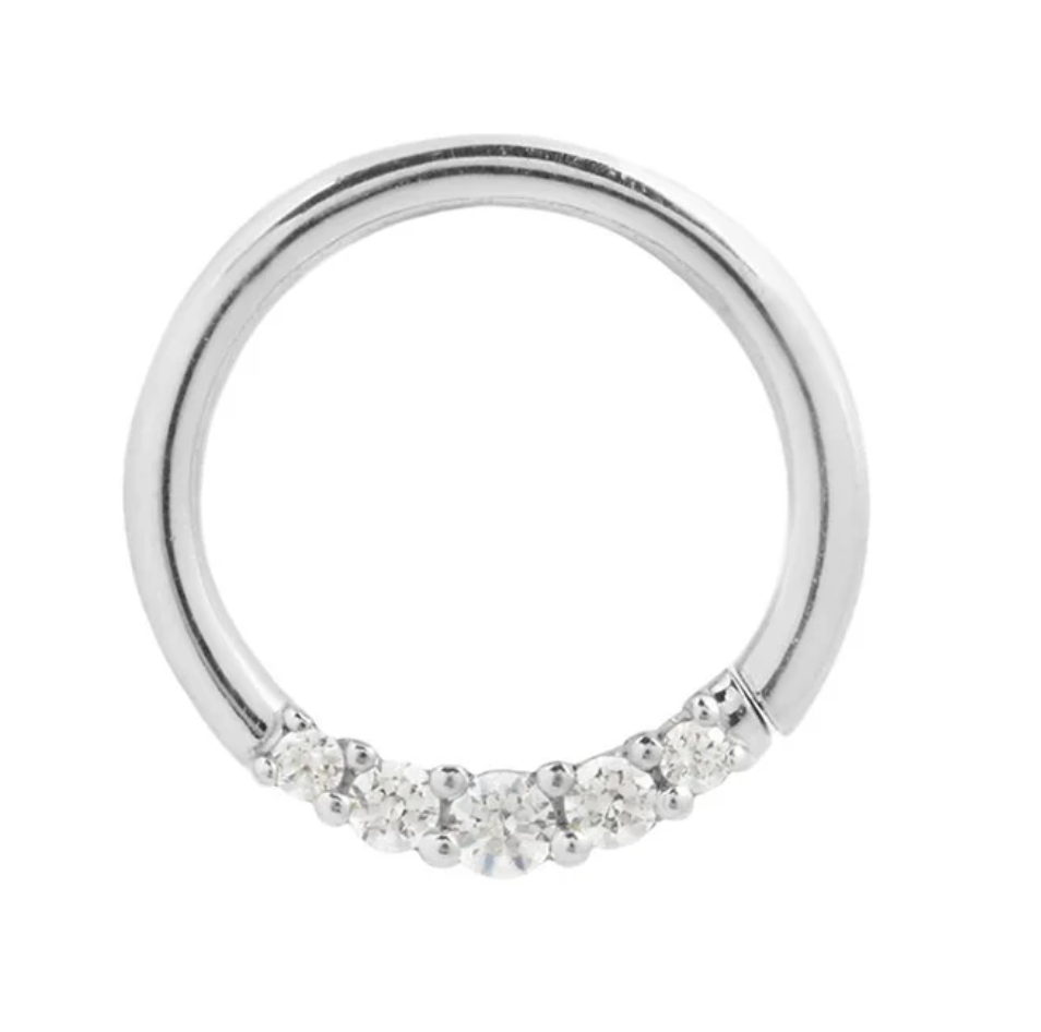 Buddha Sophia Seamless Gemmed Ring (Nipple Orientation)