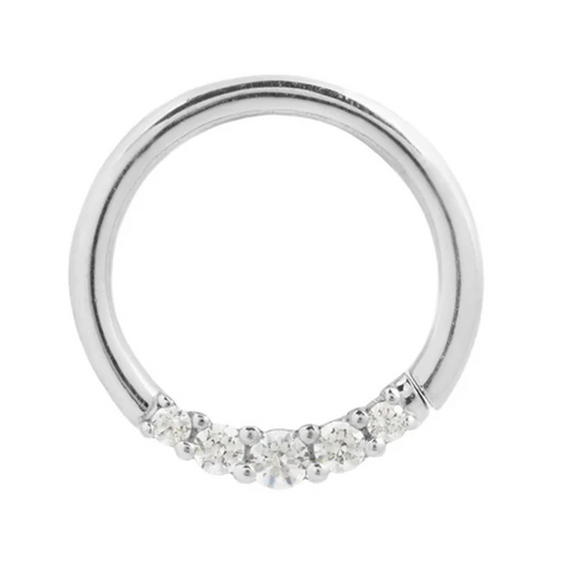 Buddha Sophia Seamless Gemmed Ring (Nipple Orientation)