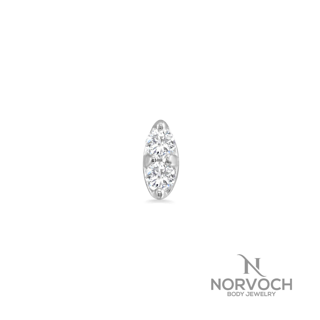 Norvoch Double Prongset Gem Marquise End