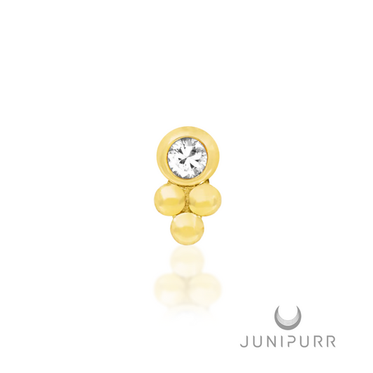 Junipurr Bezelset Tri-bead End