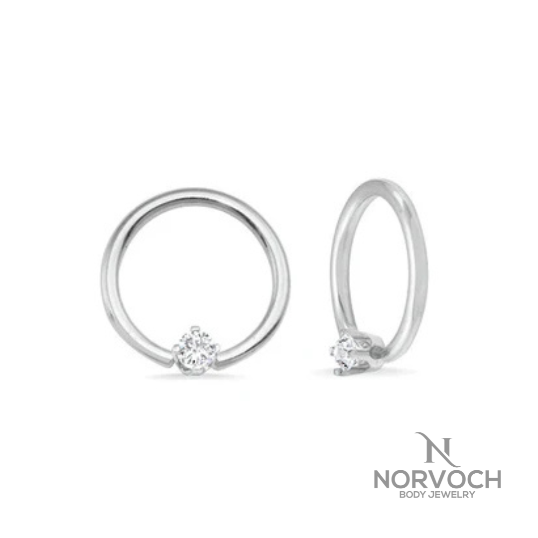 Norvoch Prongset Gem Seamless Ring (Flat facing)
