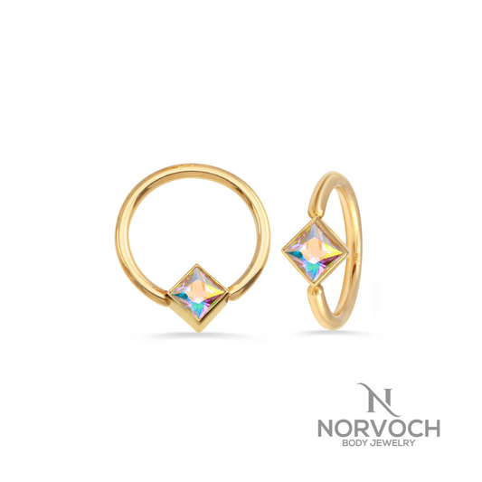 Norvoch Square Gem Seamless Ring