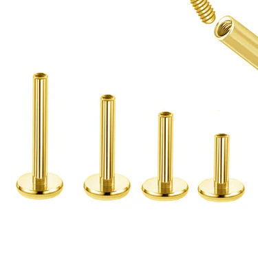 16g Gold threaded labret post